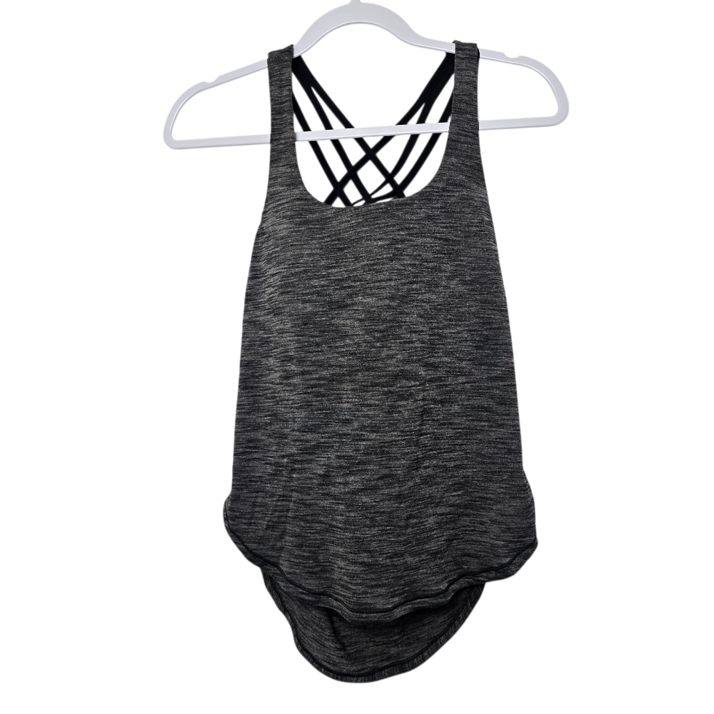 Lululemon Athletica Free To Be Serene 2-in-1 Tank Top Built-In Bra Size 4 Yoga